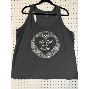 Torrid No Rest for the Wicked tee shirt grunge goth size 3x skull tank top